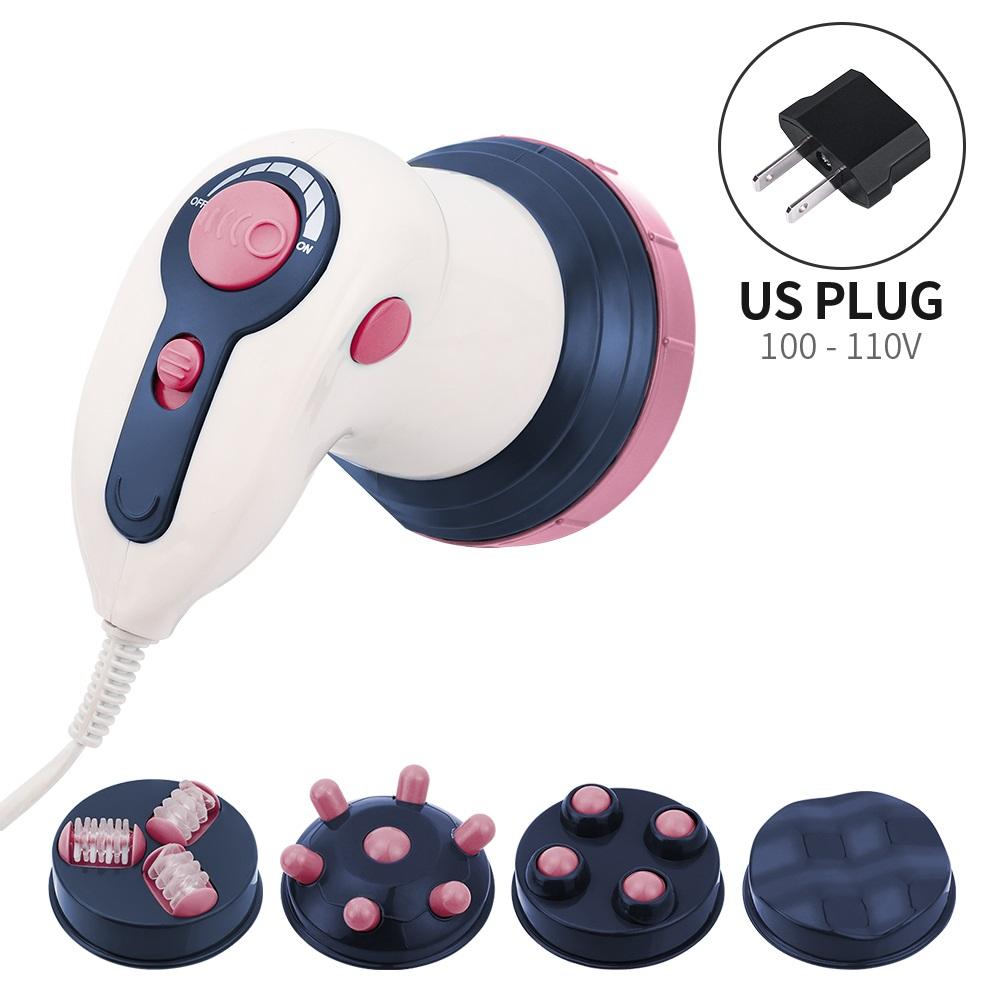 

4-IN-1 Electric Body Massager Muscles Relaxation Massage Roller Ball Massage Head Wave Massage Head Body Machine Body masajeador