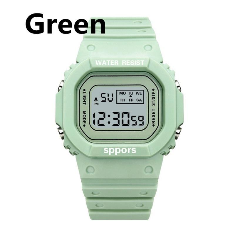 

LED Sports Watch for Boys & Girls Student Electronic Square Digital Waterproof Rubber Clock Colorful Men Women
