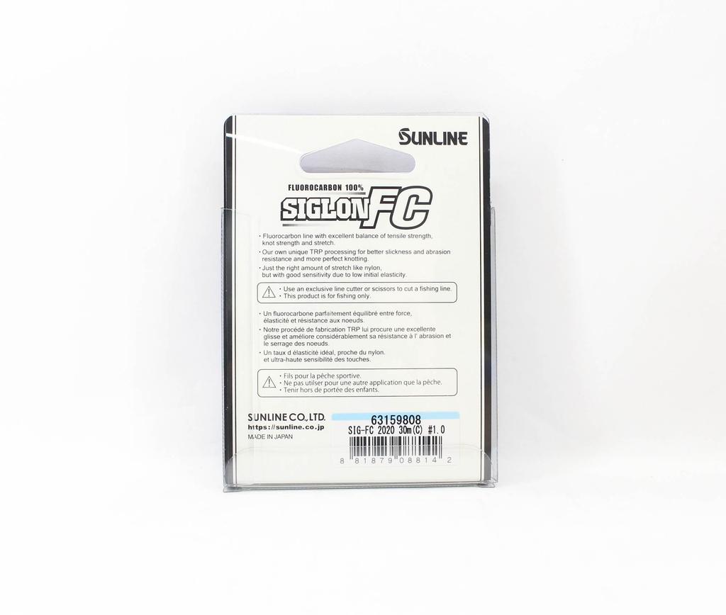 Sunline Fluorocarbon Leader Siglon FC 100% 30m 5lb Diameter 0.18mm (8142)