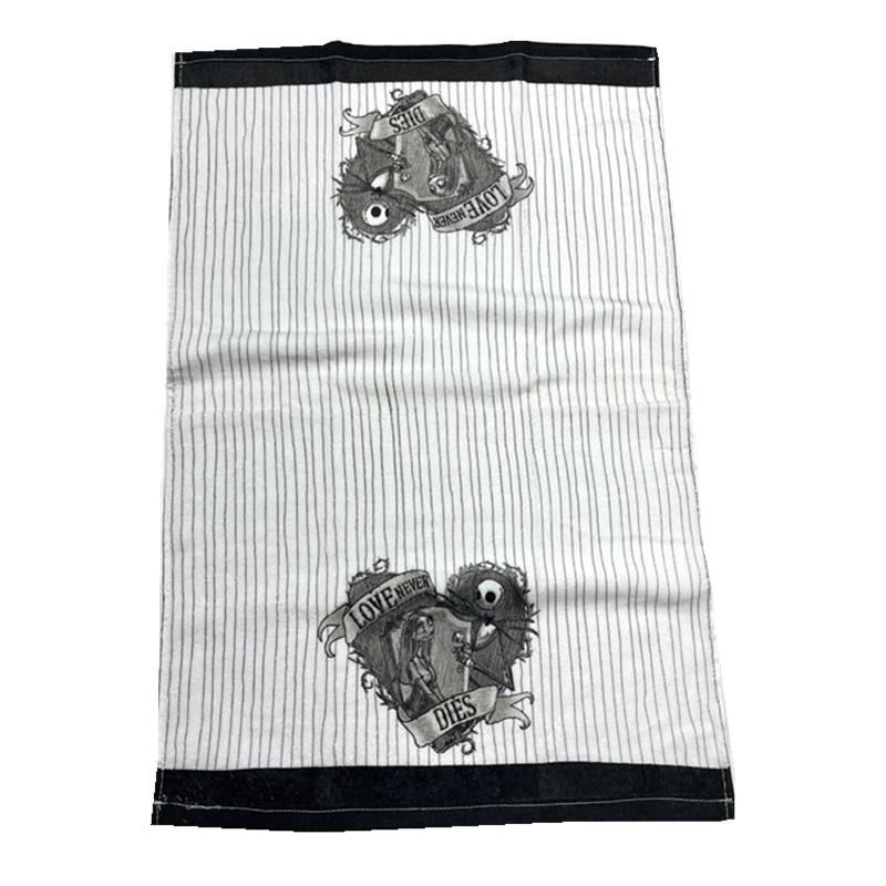 1Pc 39x64cm Halloween Series Pumpkin Skull Printed Cotton Cleaning Cloth Kitchen Hand Tea Towel Party Gift