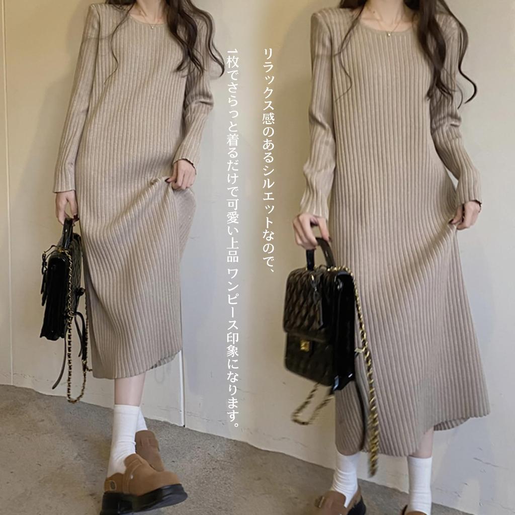 Long Sleeve Thick Sweater Round Ribbed Korean Perfect for Everyday Winter [MSFQSNB] Women's Dress, Neck, Knit, Cute, Style, Stylish, Casual, Wear,