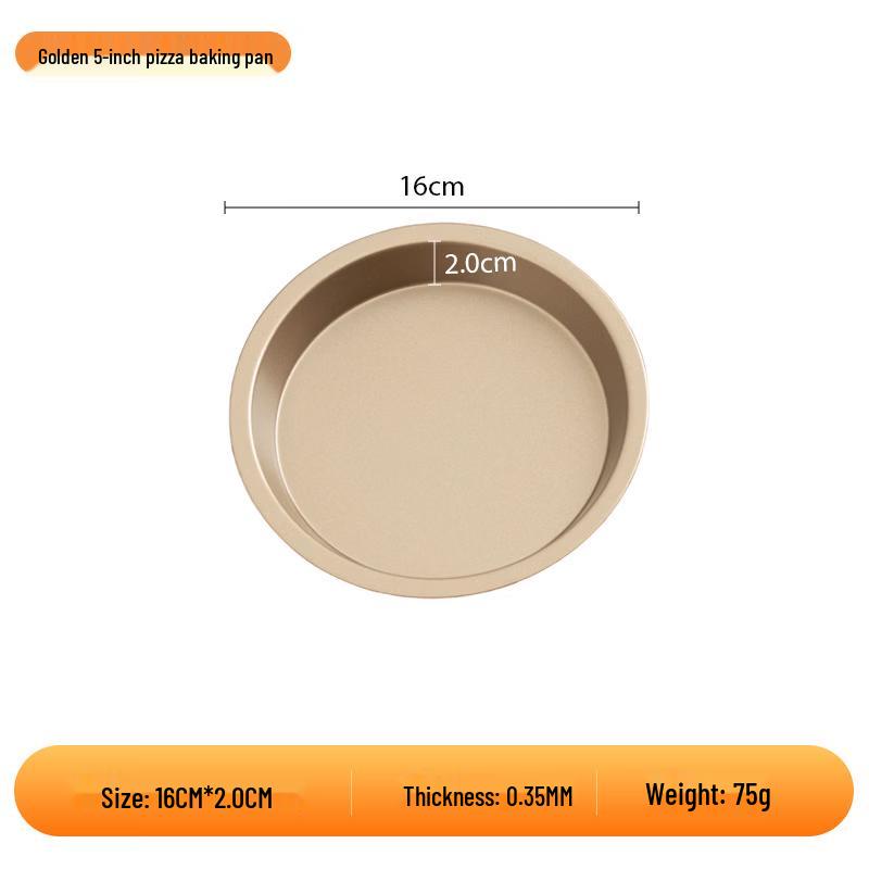 Tianze 5-Inch Golden Pizza & Baking Pans
