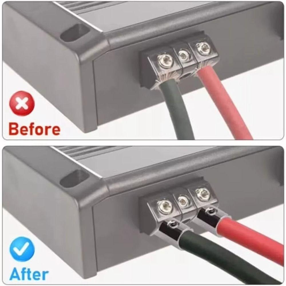 Gold Silver Car Audio Connector Pure Copper Audio Amp Input Adapter New Car Speaker Wire Terminal