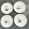 6-inch Ceramic Plate with Dinosaur & Rabbit Design – Cartoon Tableware for Hot Pot, Snacks, Cake, Home or Restaurant Use.