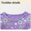 Girls Autumn Crew Neck Girls Dress Halloween Patch Long Sleeve Skirt