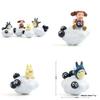 Cute Cartoon Cloud Totoro Girl Coal Ball Blue Cat Mini Model For Gift Giving And Home Decor