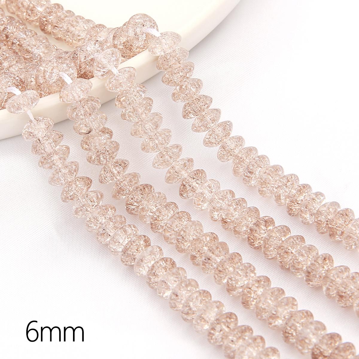 

38 см/нить 6/8 мм хрустящие стеклянные бусины в форме тарелки для изготовления аксессуаров для ювелирных изделий 6x2.5mm 145pcs коричневый