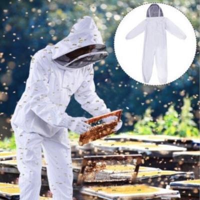 Costum gros de bumbac dintr-o singură bucată anti-albine cu glugă spațioasă pentru protecție împotriva înțepăturilor
