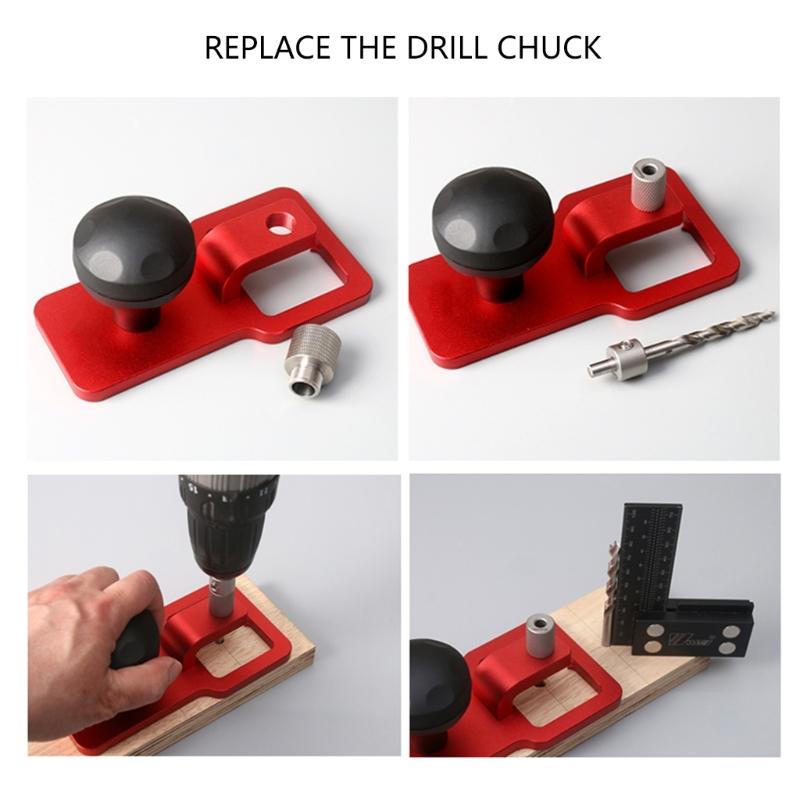 Heavy Duty Aluminum Alloy Hole Puncher Space Saving Fit for Office School Woodworking Projects Ergonomic Handle Design