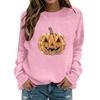 Women's Fashionable and Casual Halloween Print Pullover Hoodie