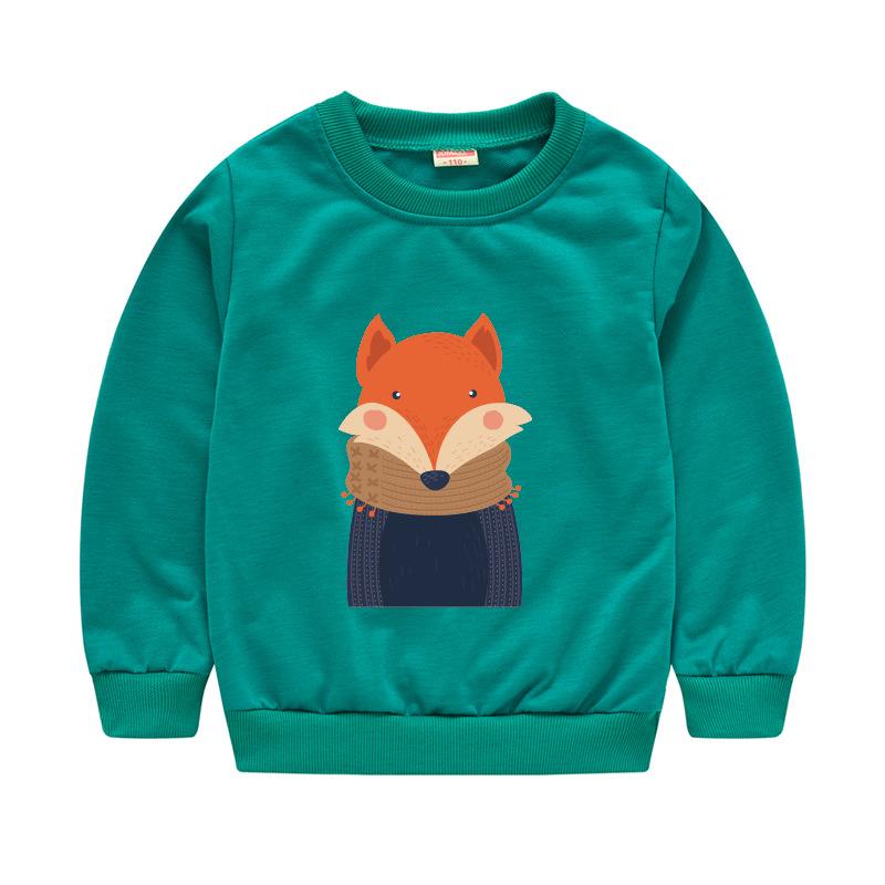 Children's Children's New Year Red Pullover Sweater Baby Cute Cartoon Avatar Round Neck Bottoming Shirt Tops