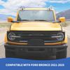 Copertura montante parabrezza Tappo terminale di montaggio portapacchi su barre portatutto Compatibile con accessori Ford Bronco 2021-2025, Fibra di carbonio