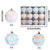 12Pcs Macaron Color Hanging Balls for Christmas Tree 6cm Christmas Spheres Pendant  Office