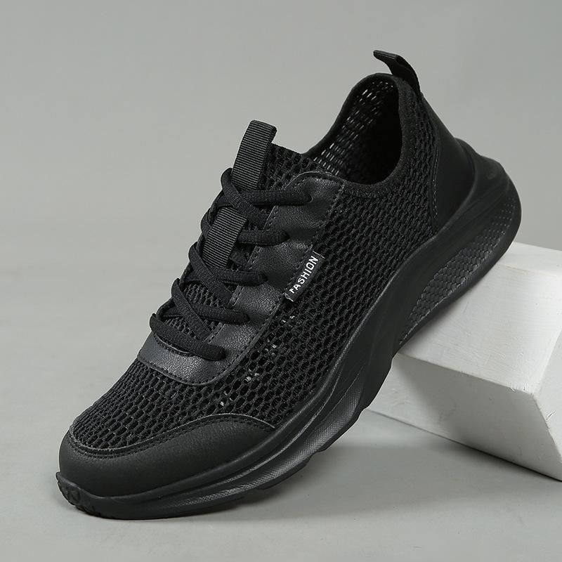 Summer Hollow Mesh Men's Shoes Breathable Thin Casual Sports Shoes Men's Lightweight Soft-soled Travel Mesh Shoes