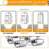 QB-24Pcs Car Lug Nuts M14X1.5 Thread Cone Seat Car Wheel Nuts Parts Accessories For Ford Silverado GMC 1999-2019