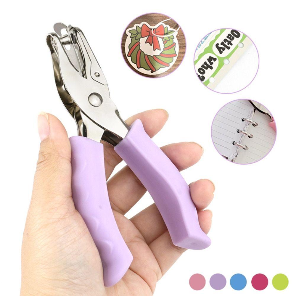 Round Hole Single Hole Punch DIY Handheld Circle Punch  School Office Binding Stationery