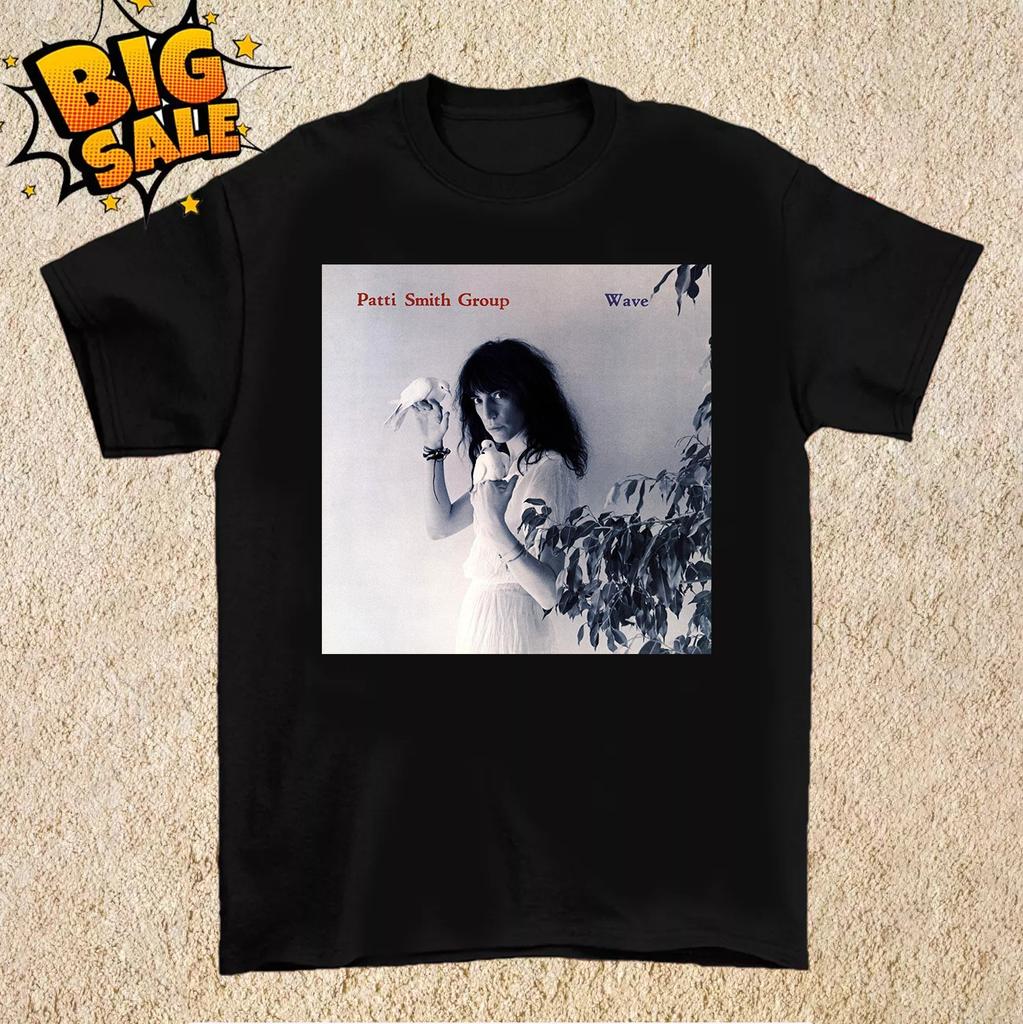 Camiseta de Algodón Grupo Patti Smith Álbum Wave Tallas Completas S5XL