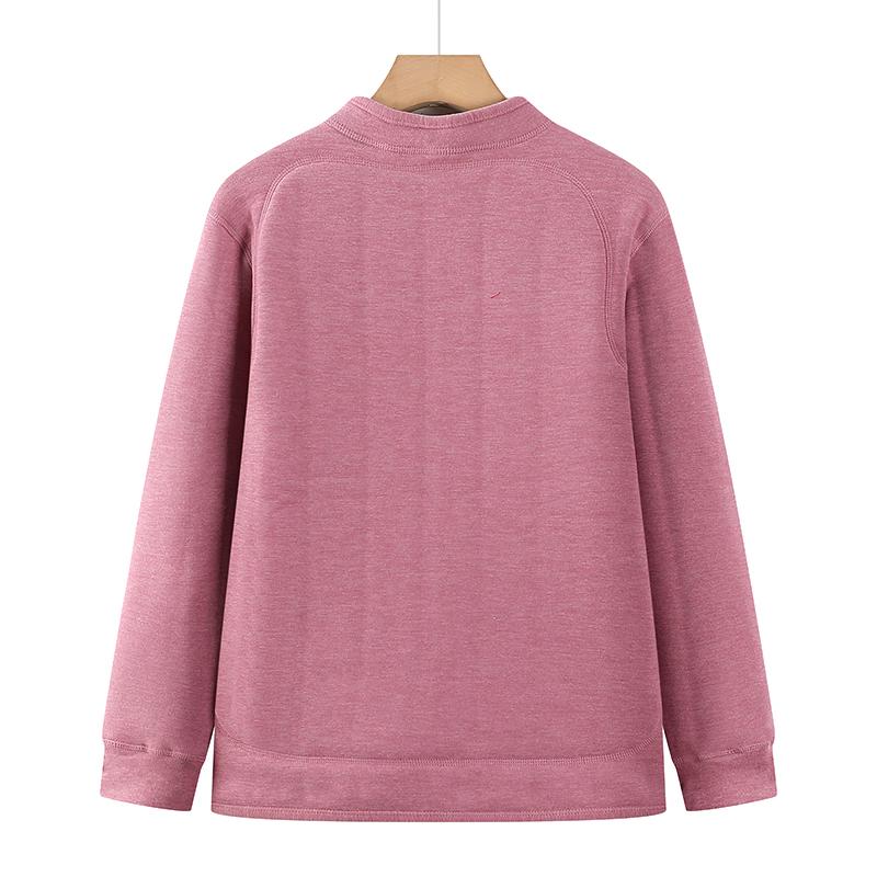 Fleece-Lined Thermal Cardigan and Thick Winter Coat for Middle-Aged and Elderly Women