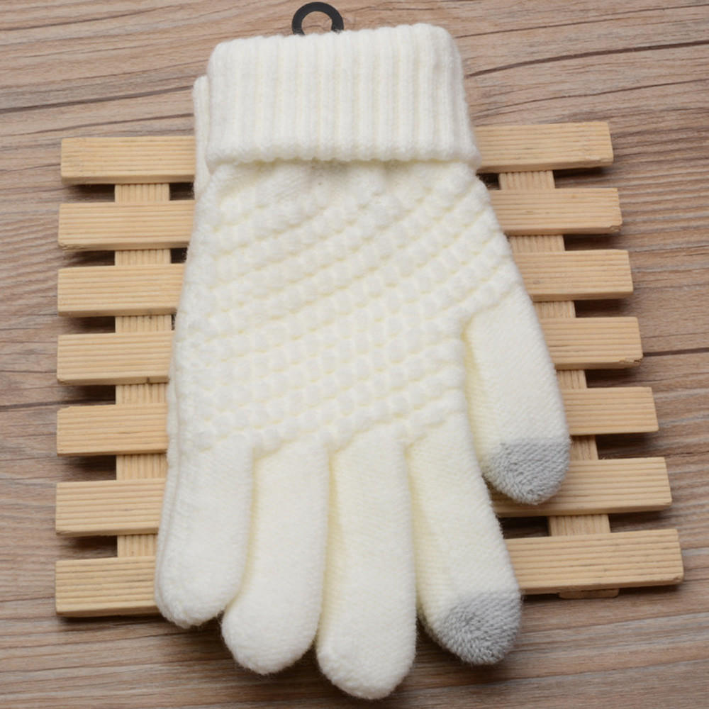 Knit Wool Man Women Winter Keep Warm Mittens Gloves