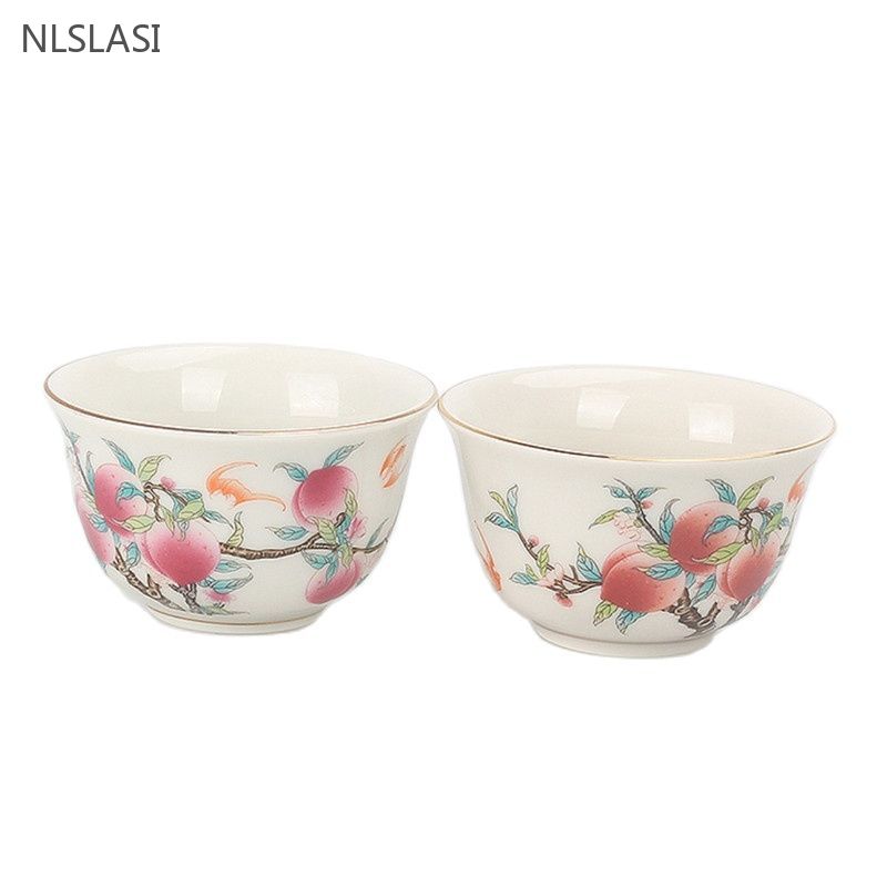 1Pc/70ml Exquisite Ceramic Tea Cup Vintage Hand-painted Master Cup Chinese Handmade Travel Teacup Custom Tea Set Gifts Teabowl