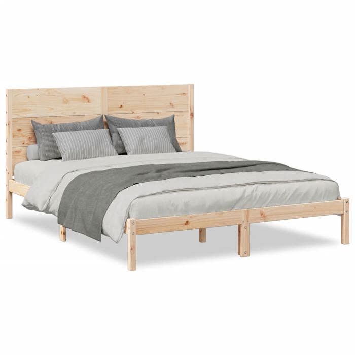 VidaXL Extra Long Bed Frames Without Mattress 160x210 Cm Solid Wood, Bedroom Furniture, Bed Base, Wooden Bed, Bed, 3309273