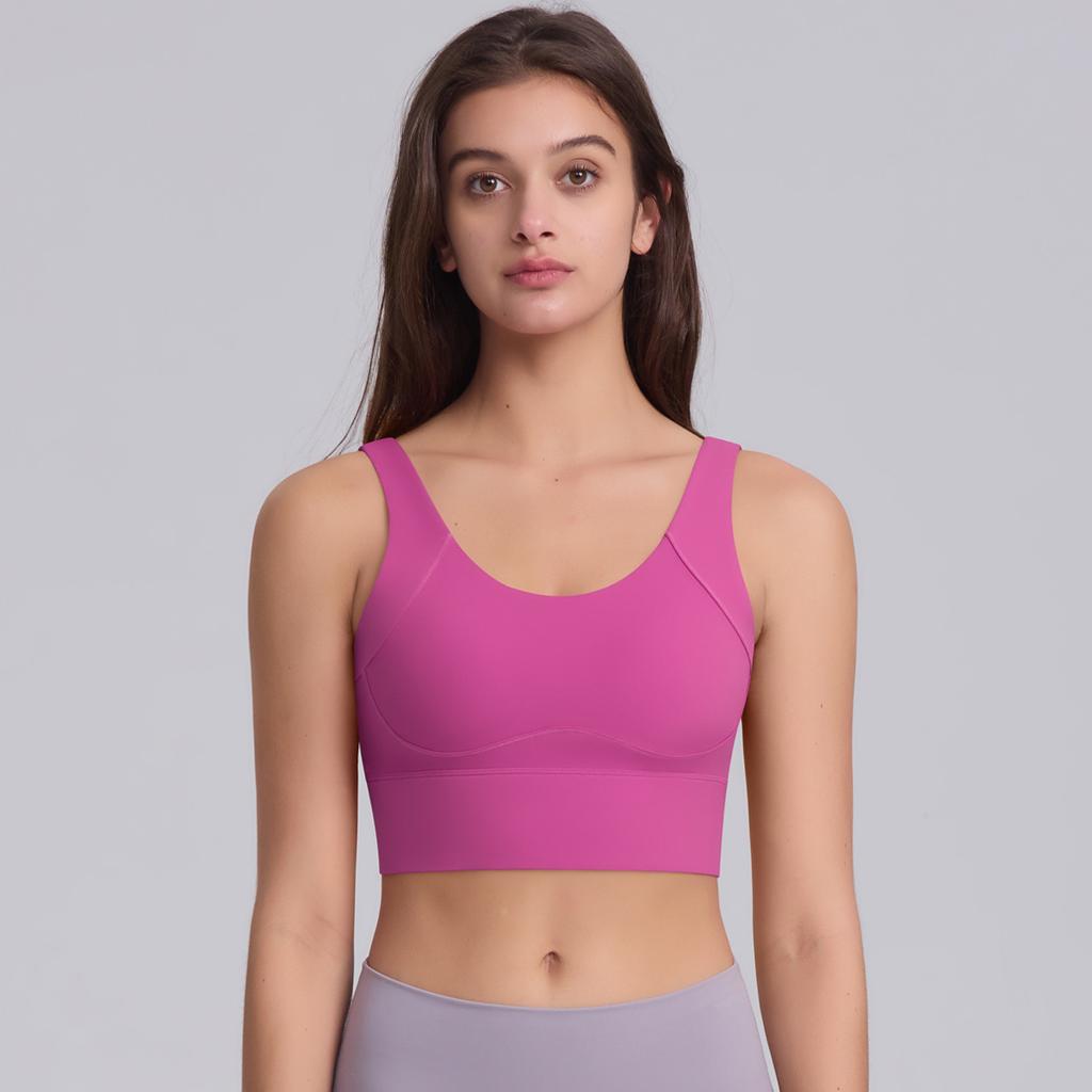 Intimo Sportivo a Colore Unico con Schiena a U Colore Unico per Allenamento Yoga Fitness Corsa Pilates Abbigliamento Yoga Reggiseno