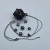 1 Set 20-sided Hollow Metal Dice Necklace DND Polyhedral Dice Necklace  Birthday Gift