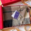 100 cashmere scarf women's autumn and winter versatile black coffee scarf winter advanced sense