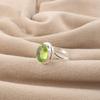 Natural Peridot Gemstone 925 Sterling Silver Handmade Jewelry Statement Ring For Anniversary Gift RR-80-9