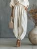 2026 Spring Wide-Leg Casual Lantern Pants - Cotton Linen Blend