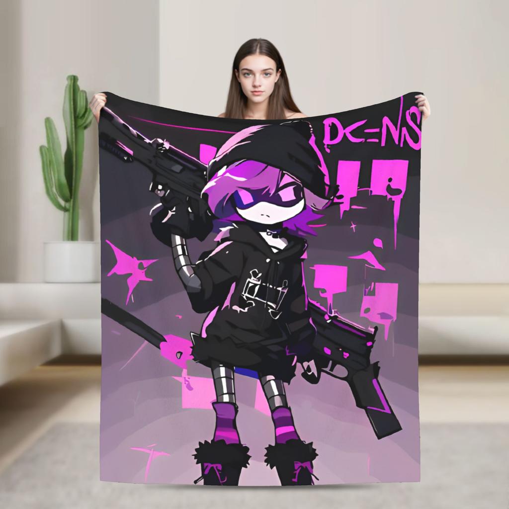Murder Drones  Blanket Uzi Doorman Wool Funny Breathable Throw Blanket for Bedspread  Winter