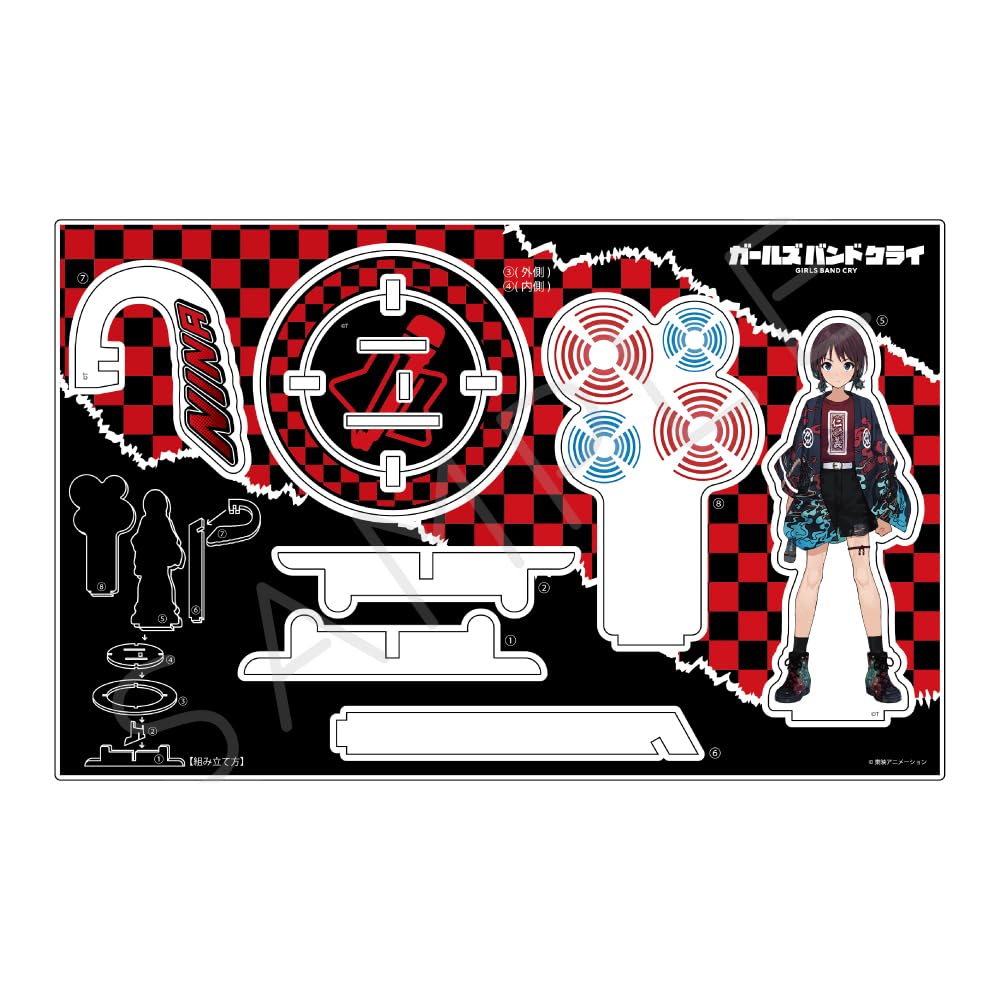 TV Anime Band 3rd Edition Big Acrylic Stand YA "Girls Cry" [Iseri Nina]