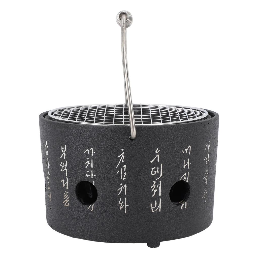 BBQ Stove Aluminum Stainless Steel Multifunctional with Portable Handle Food Charcoal Stove for Tea Making Camping