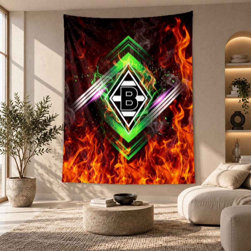 Decorative Tapestry,Borussia Mönchengladbach Printed Wall Art, Lightweight Wall Hanging For Bedroom Background