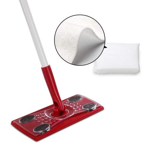 Eyliden Floor Wiper, Floor Mop, Red, Joint Type, Cleaning Tool, Floor Wiper, Cleaning Sheet, Pack of 10 Dry Sheets