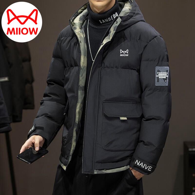 

Men s Warm Hooded Padded Jacket XL (approx. 132-154 lbs)