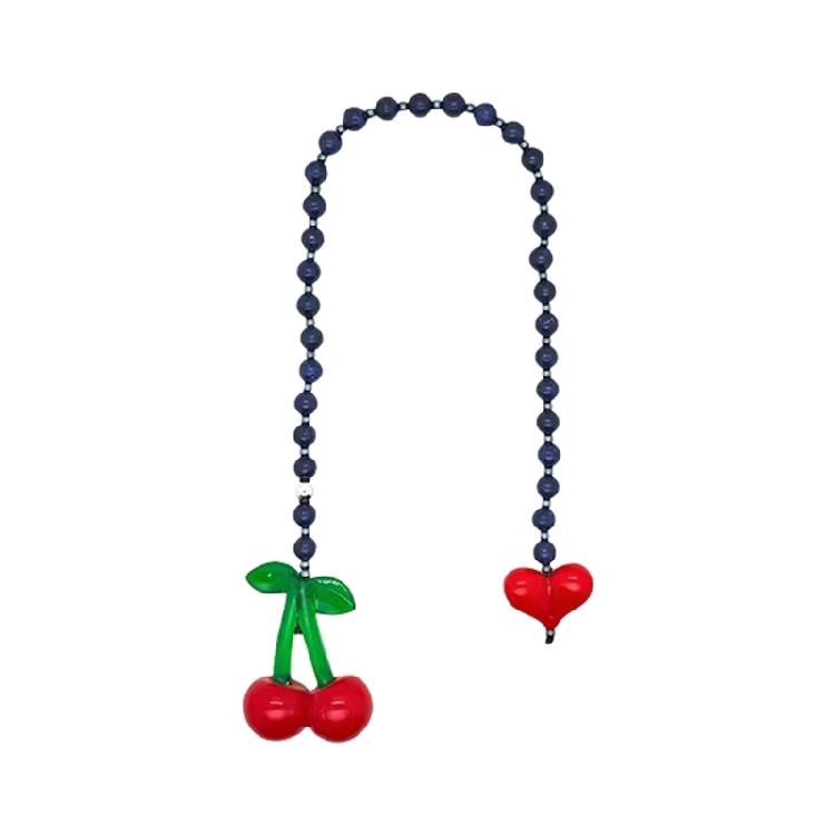 

Modern Beaded Heart Pendant Bag Charm Trendy Valentines Inspired Design Bag Pendant Sturdy Metallic Coating синий
