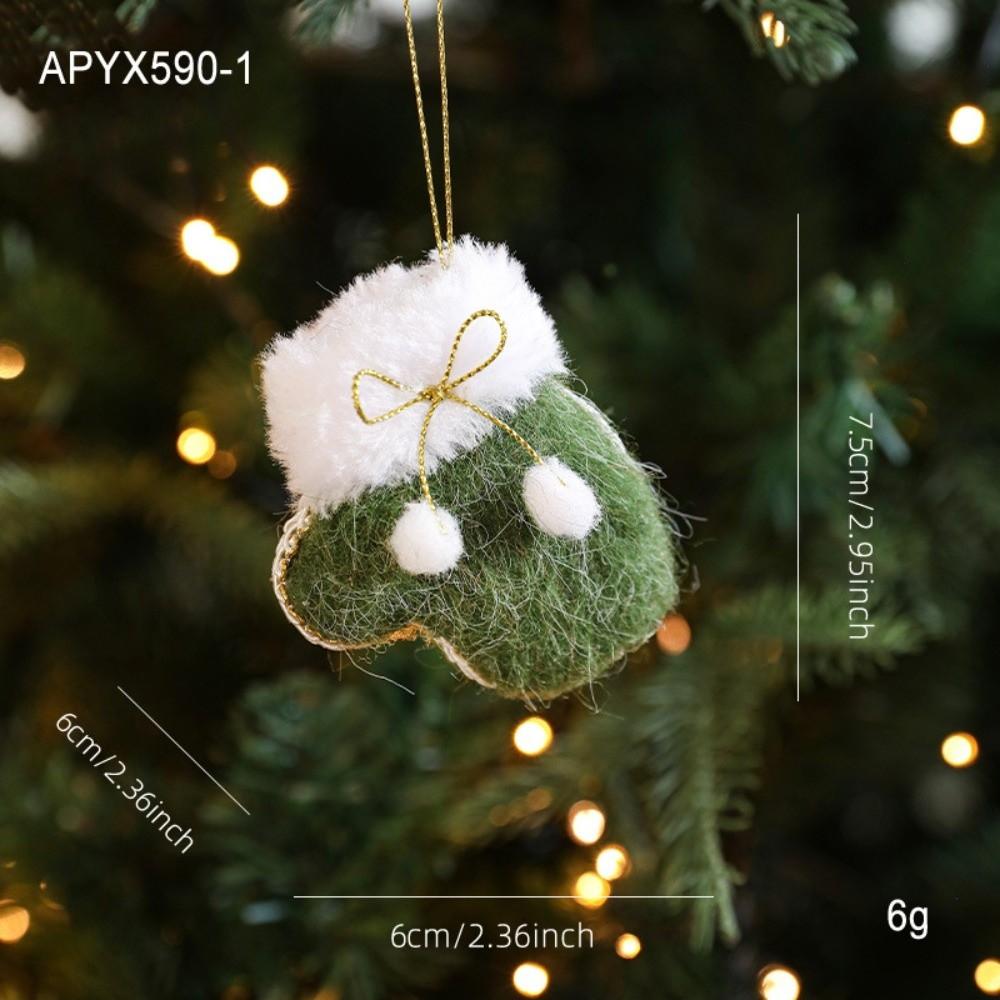 Plush Fabric Hanging Decoration Mini Mini Shoes Ornament Christmas Tree Pendant  Festive Home Decor