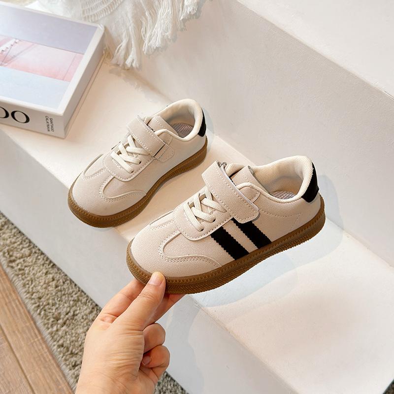 

Корейская версия обуви для девочек 2025 весна детские туфли для нравственного воспитания, повседневные кеды для мальчиков, модная белая обувь для детей среднего и старшего возраста 30 белый