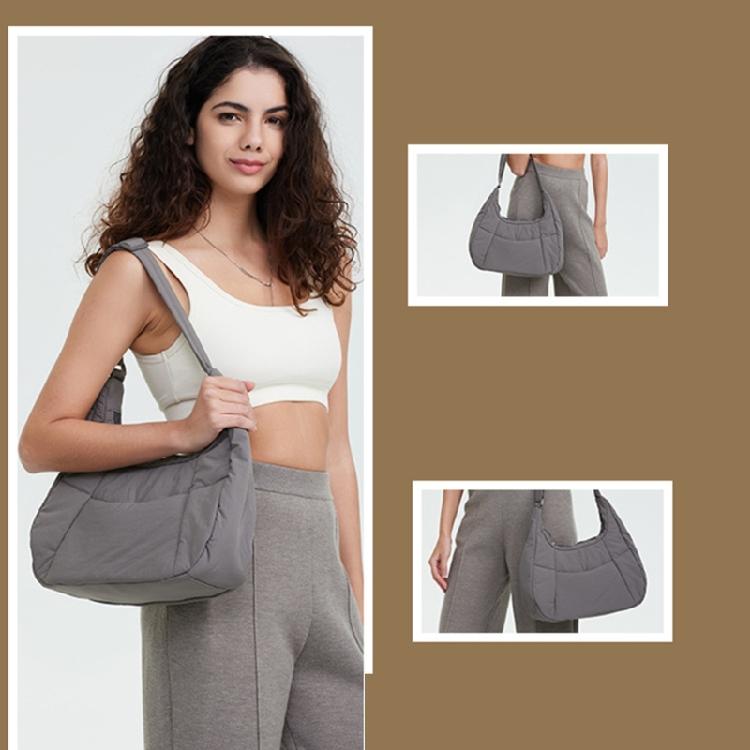 Fashion Underarm Bag for Women Versatile Shoulder Bag Solid Color Armpit Bag