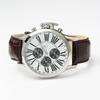 Salvatore Marra Men's Quartz Analog Watch White Leather Strap Business Casual with Watch Cloth