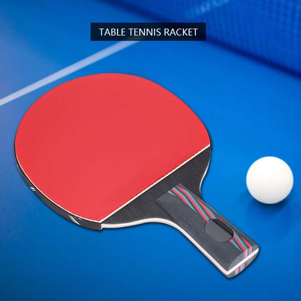 6PCS Poplar Wood Table Tennis Paddle Set Black Red Ping Pong Paddles Indoor Outdoor