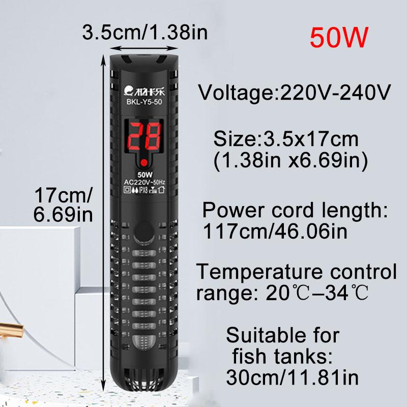 Aquarium Heater, Auto Thermostat Heater, Explosion-Proof Glass Heater, Small Aquarium Digital Display Heater