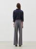 Leusejiem One-Pleat Wide Slacks - Gray