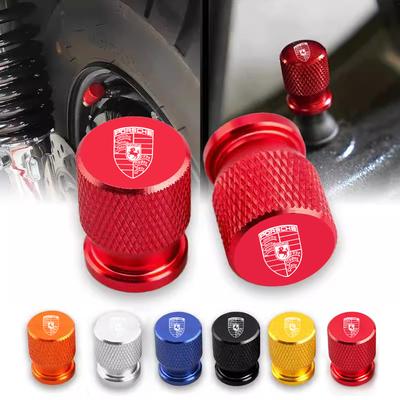 Hliníková slitina Krytka ventilku pneumatiky kola automobilu Prachový stylingový doplněk pro Porsche 911 Cayenne Panamera Macan Boxster Carrera-GT 928 944