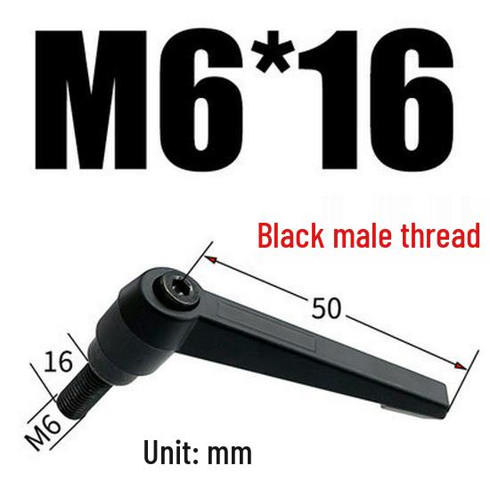Adjustable Ratchet Handle L-Shaped Wrench with M5/M10/M16 Set Screw 7-Shaped Quick Lock Bolt