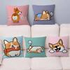 Lovely Welsh Corgi Cushion Cover Polyester Sofa Cushions Decorative Throw Pillows Home Decoration Pillowcover