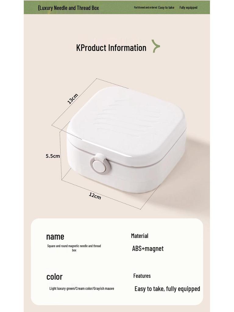 Premium Magnetic Needle & Thread Box: Compact High-Quality Sewing Kit for Home and Dormitory Use