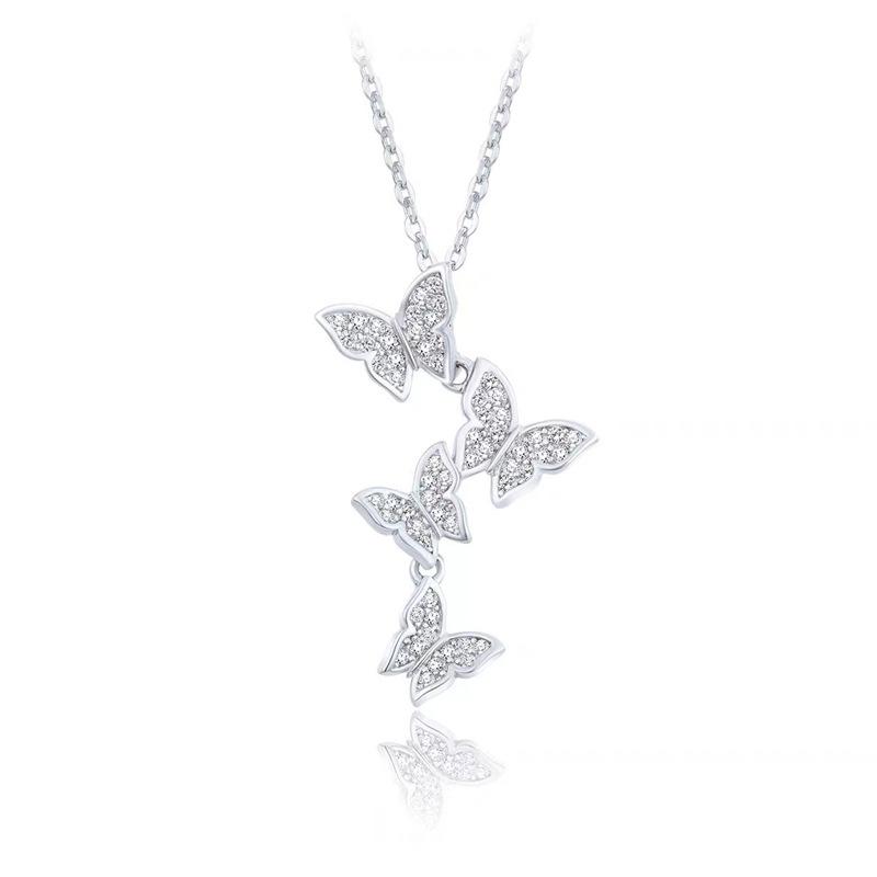 Korean Style Butterfly Clavicle Necklace: Elegant, High-End, Non-Fading Design for Women