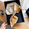 Fashion new cross small silk scarf women's headband Korean version spring, autumn and summer professional scarf small scarf square scarf headband